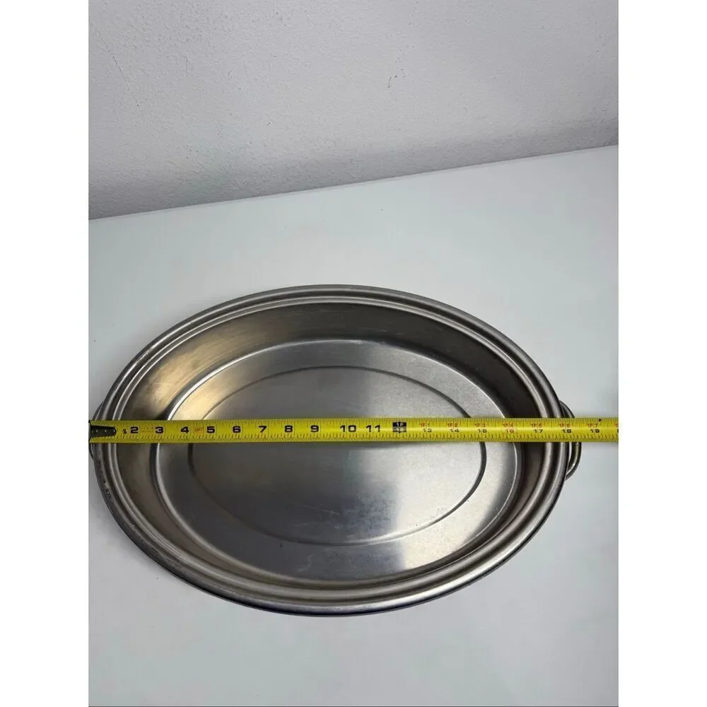Lifetime Stainless Steel Oval Baking Dish 18” X 12”